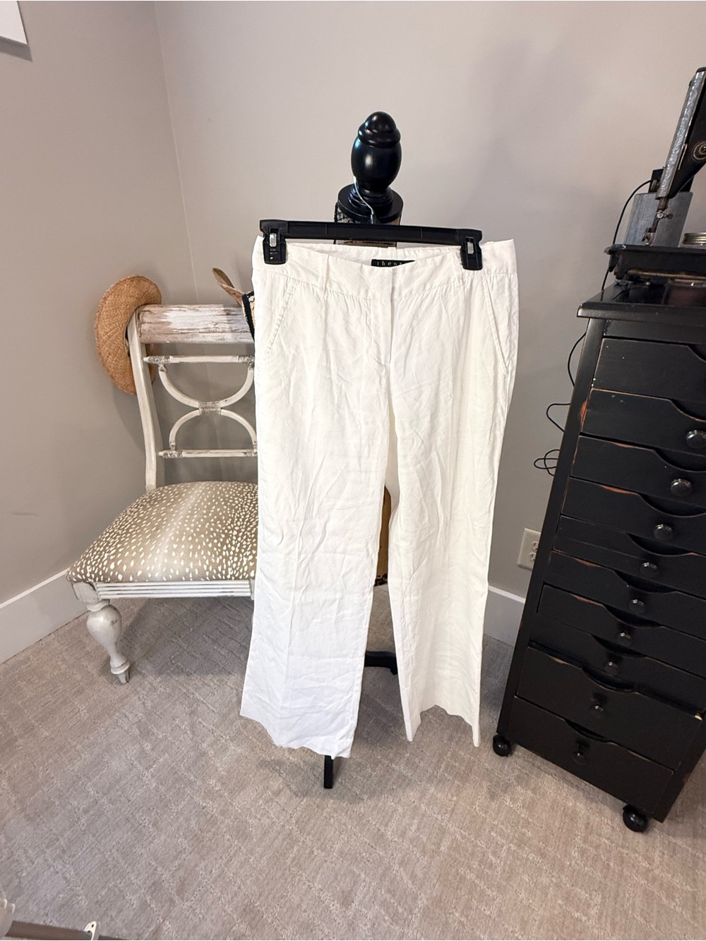 Theory Women's Wide-Leg Pants in Ivory - Picture 6 of 6